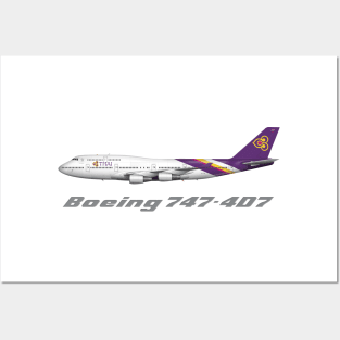 Thai Airways 747-4D7 Livery Posters and Art